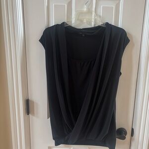 Black sleeveless blouse, size XL